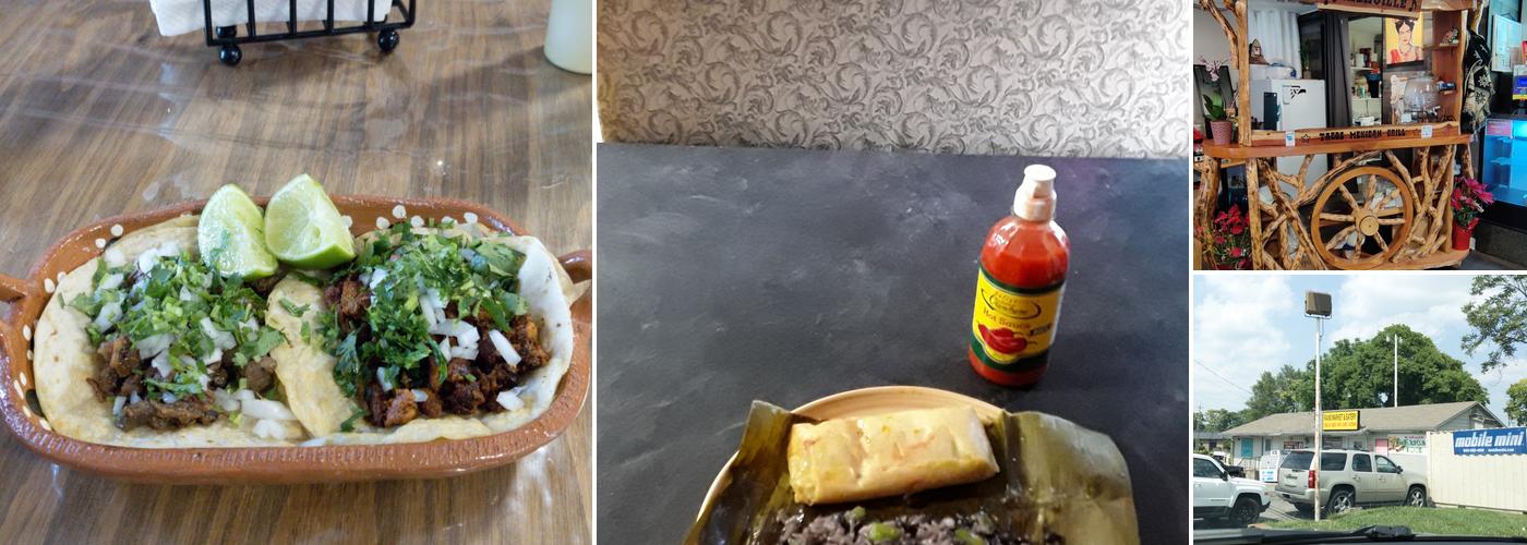 Tacos, wrapped food, hot sauce, counter, and storefront views from Rains Market & Eatery